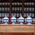 Load image into Gallery viewer, Mini Mundus Blue & White Porcelain Apothecary Jars Set of 4 Style A Group 3
