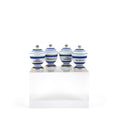 Load image into Gallery viewer, Mini Mundus Blue & White Porcelain Apothecary Jars Set of 4 Style A Group 5
