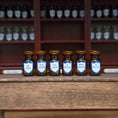 Load image into Gallery viewer, Mini Mundus Set of 6 Amber Glass Apothecary Bottles Style F Group 3

