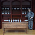 Load image into Gallery viewer, Mini Mundus Set of 6 Amber Glass Apothecary Bottles Style F Group 4
