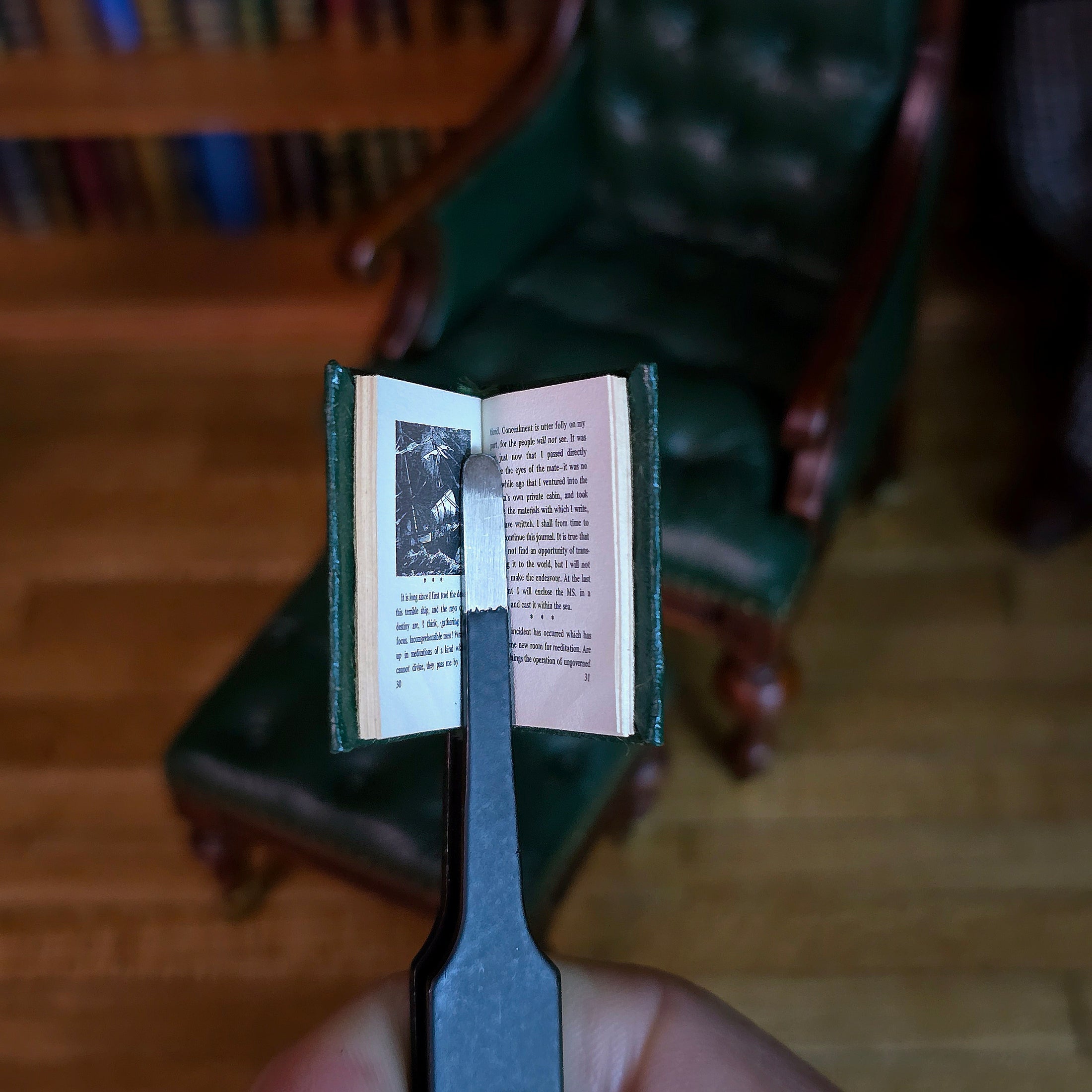 Barbara Raheb "MS. Found in a Bottle" Edgar Allan Poe Micro Miniature Book 1981