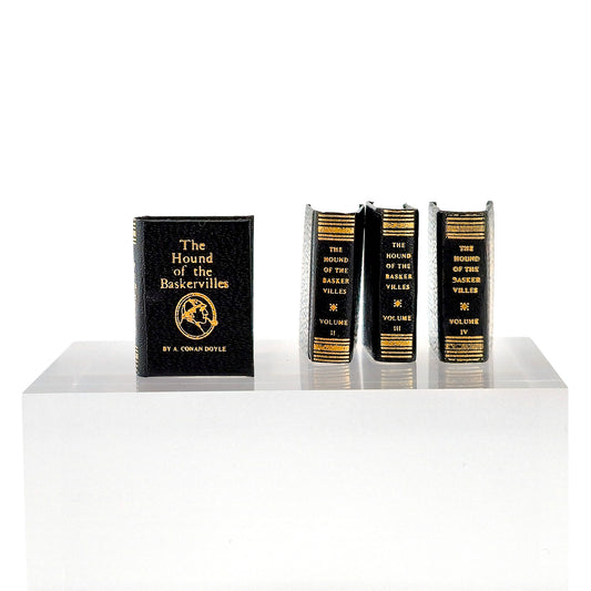 RARE Barbara Raheb "The Hound of the Baskervilles" 4-Volume Miniature Book Set