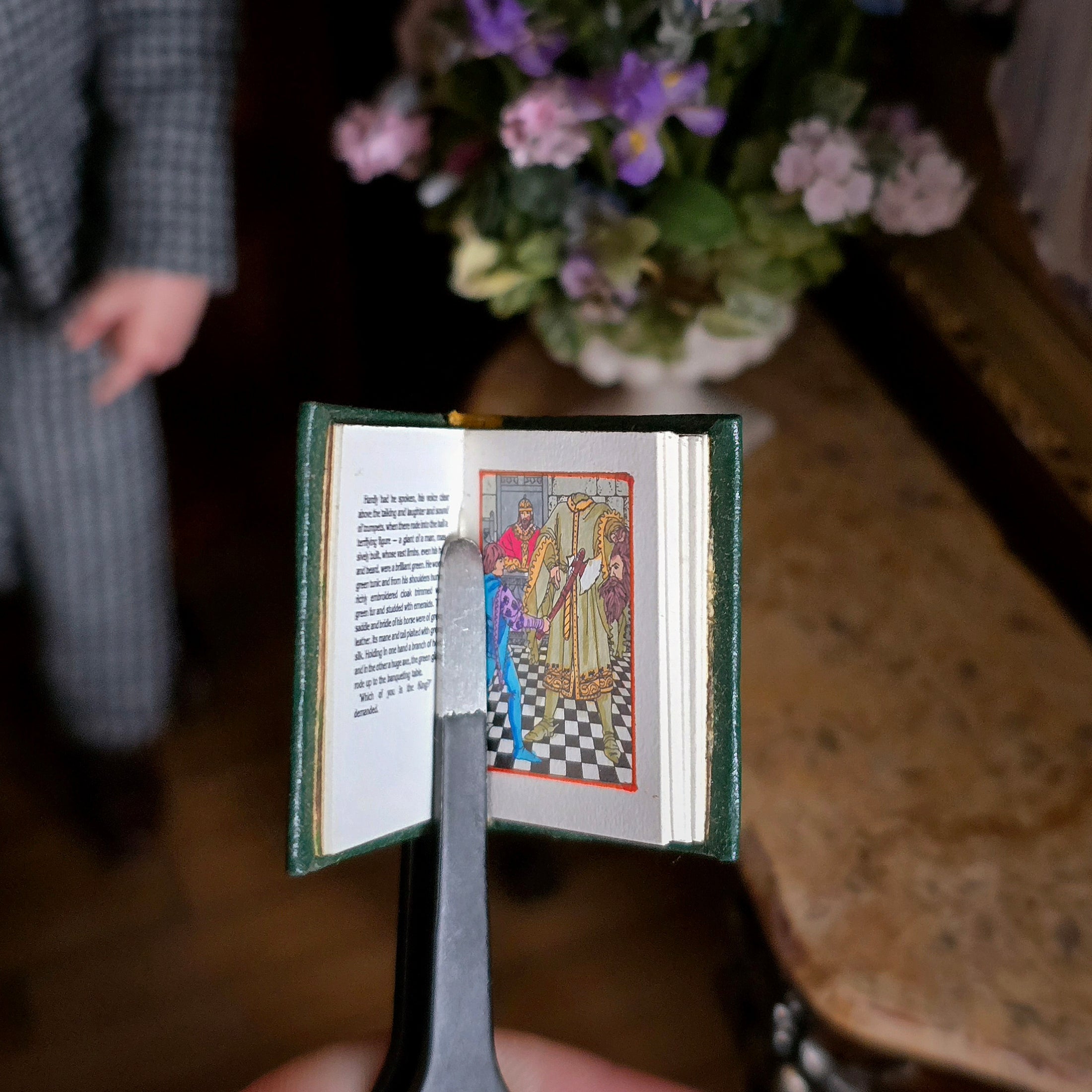 HAND COLORED Barbara Raheb "Sir Gawain and the Green Knight" Miniature Book