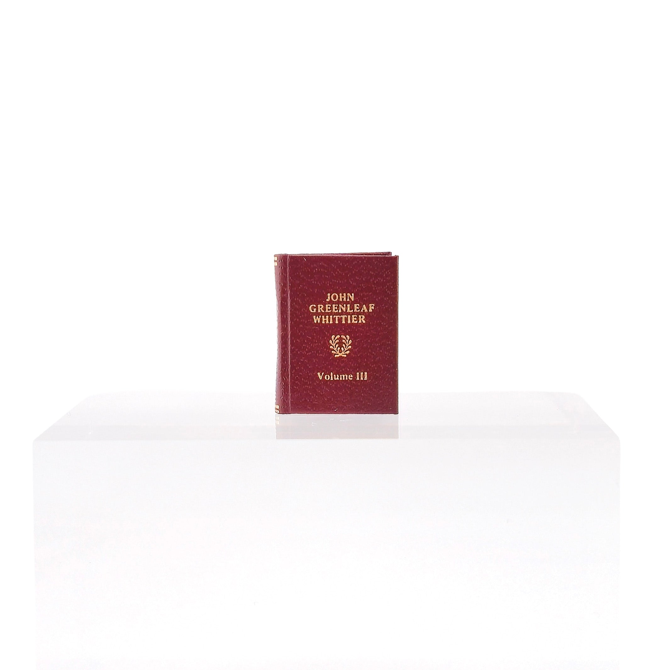 Barbara Raheb "John Greenleaf Whittier" Readable Micro Miniature Book