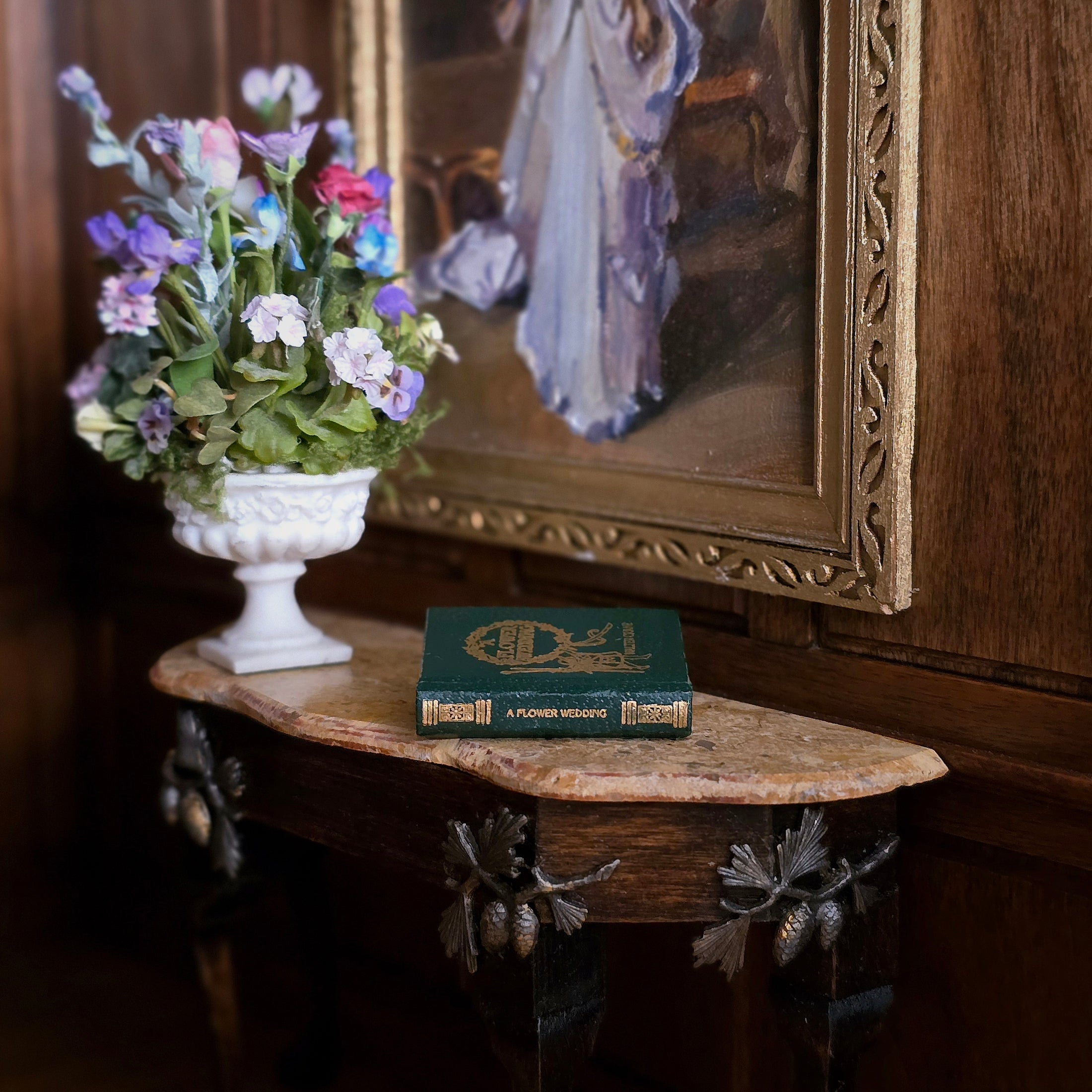 Barbara Raheb "A Flower Wedding" Micro Miniature Victorian Book