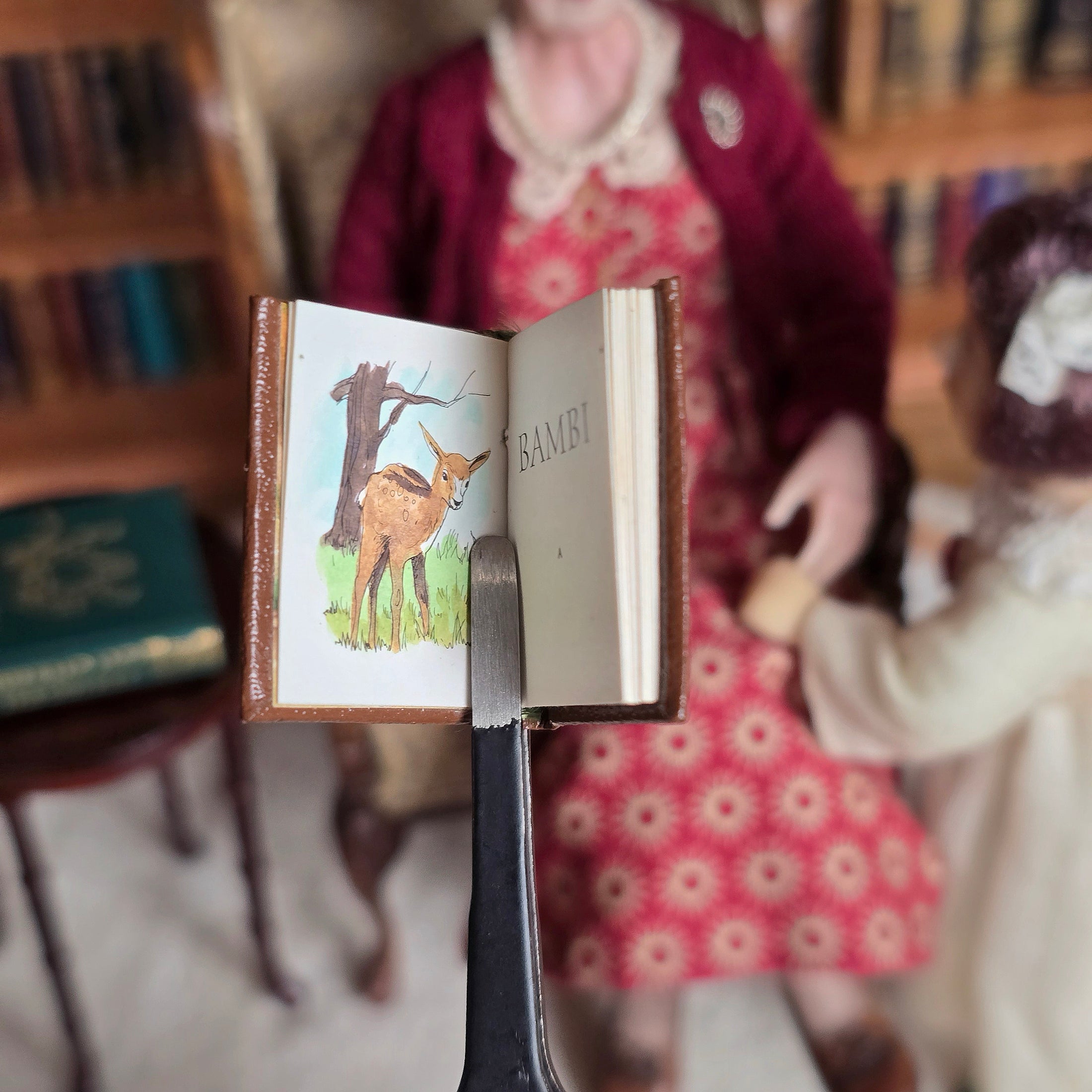 Barbara Raheb RARE HAND-COLORED Bambi Miniature Book #16/200