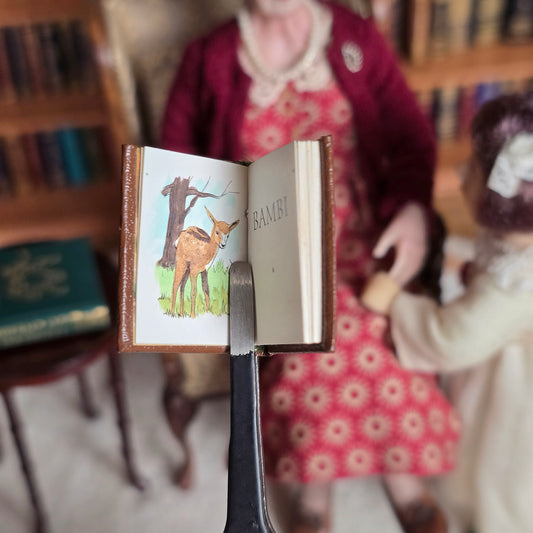 Barbara Raheb RARE HAND-COLORED Bambi Miniature Book #16/200