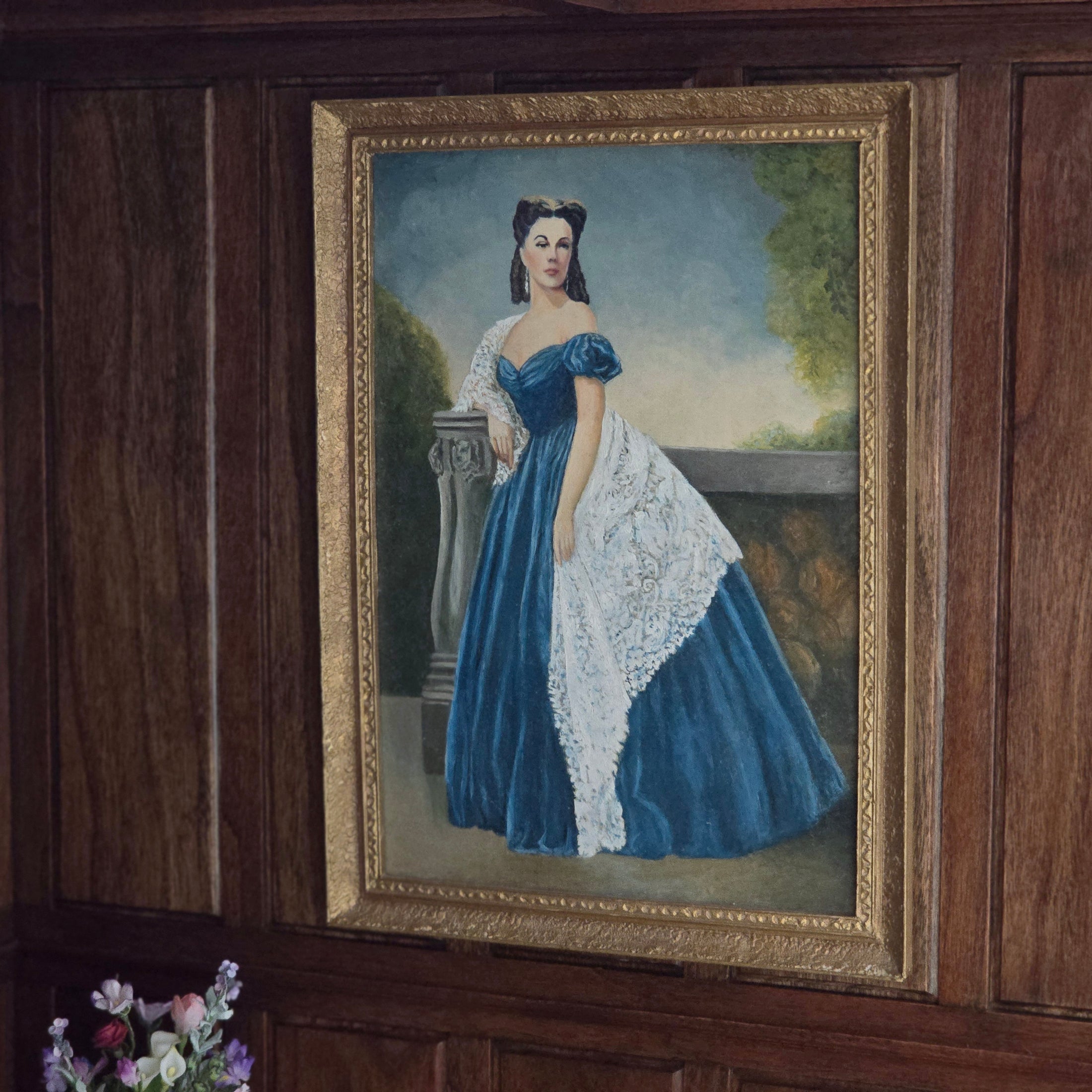 IGMA Marjorie Adams Scarlett O'Hara Gallery Portrait Oil Painting 1:12
