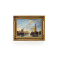 Load image into Gallery viewer, IGMA Joachim Kuhner The Maas at Dordrecht Maritime Oil Painting
