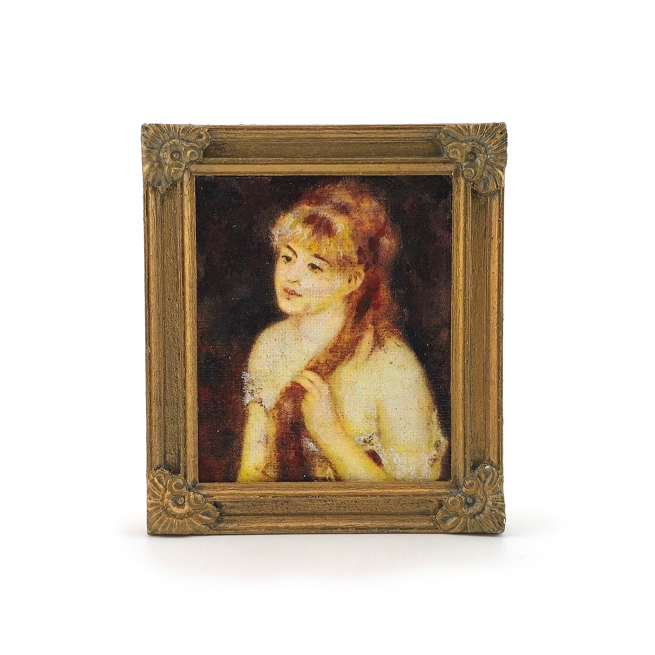 Hope Hoover Young Woman Braiding Her Hair After Renoir 2002 Oil Painting