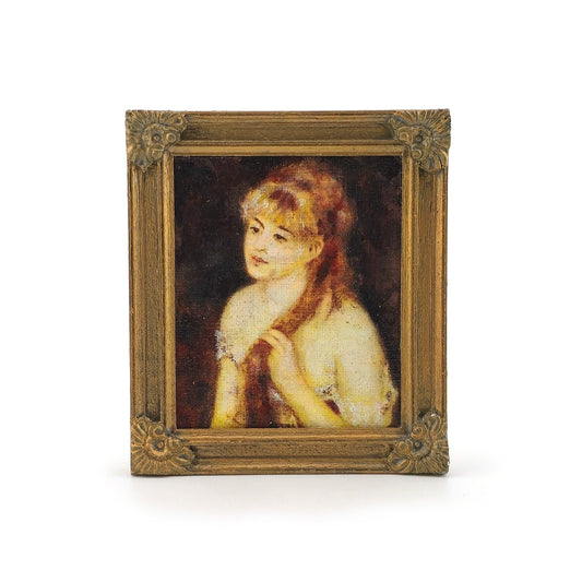Hope Hoover Young Woman Braiding Her Hair After Renoir 2002 Oil Painting