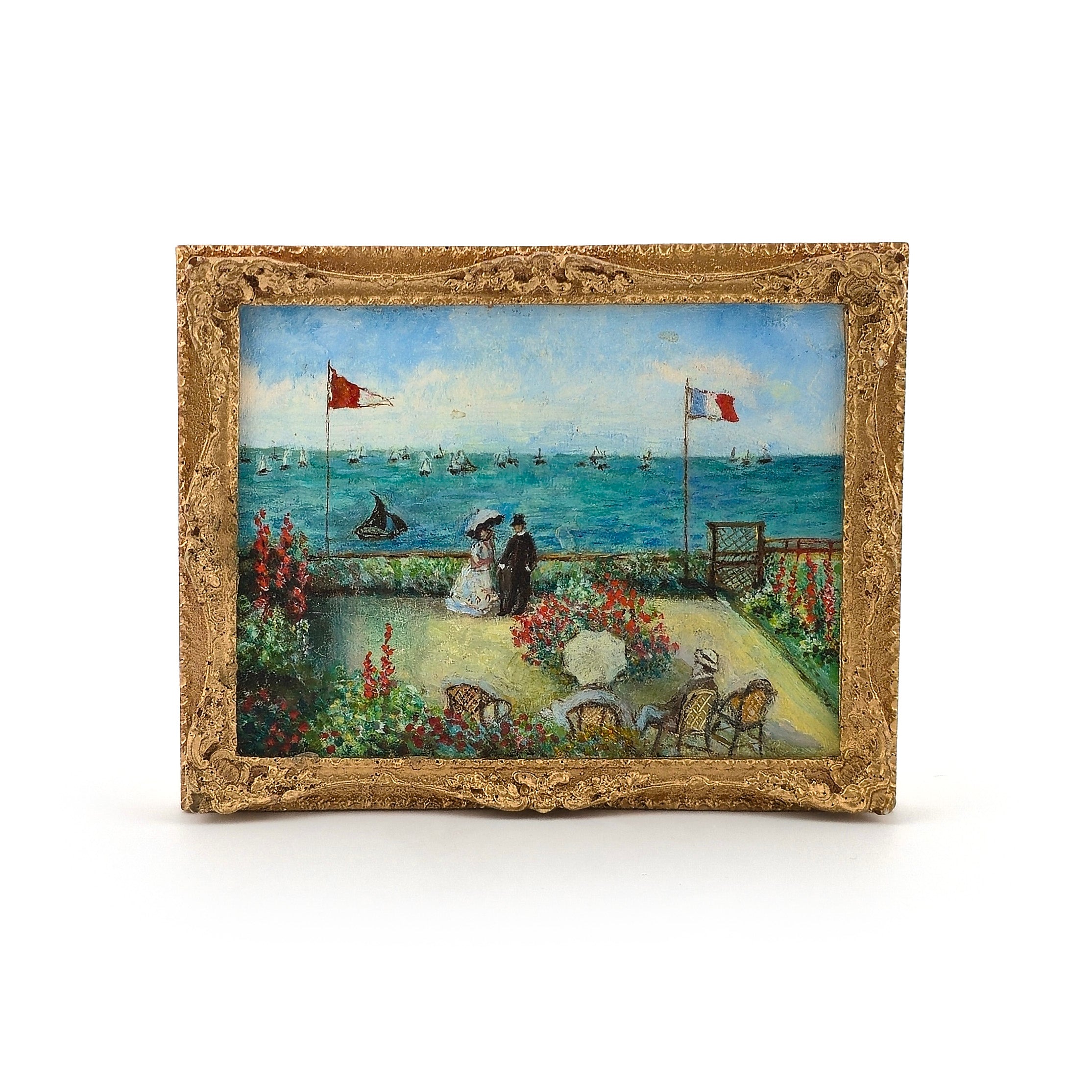 Josephine Meyer The Garden at Sainte-Adresse Oil Painting After Claude Monet