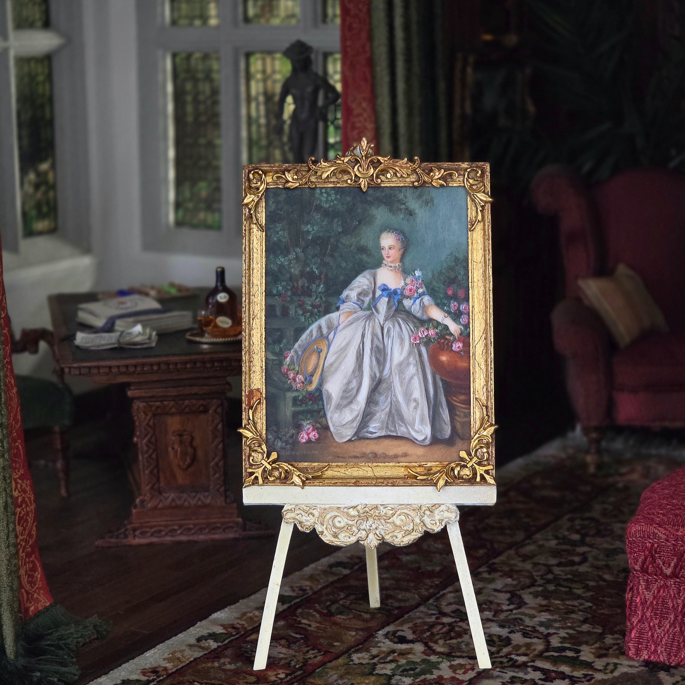 Melissa Wolcott 1992 Madame Bergeret Oil Painting After François Boucher