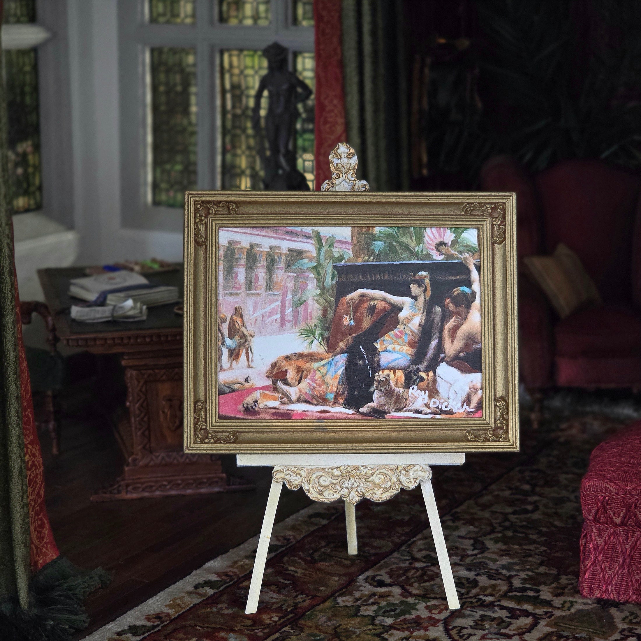 Ray Dicken Cleopatra Testing Poisons Oil Painting After Alexandre Cabanel