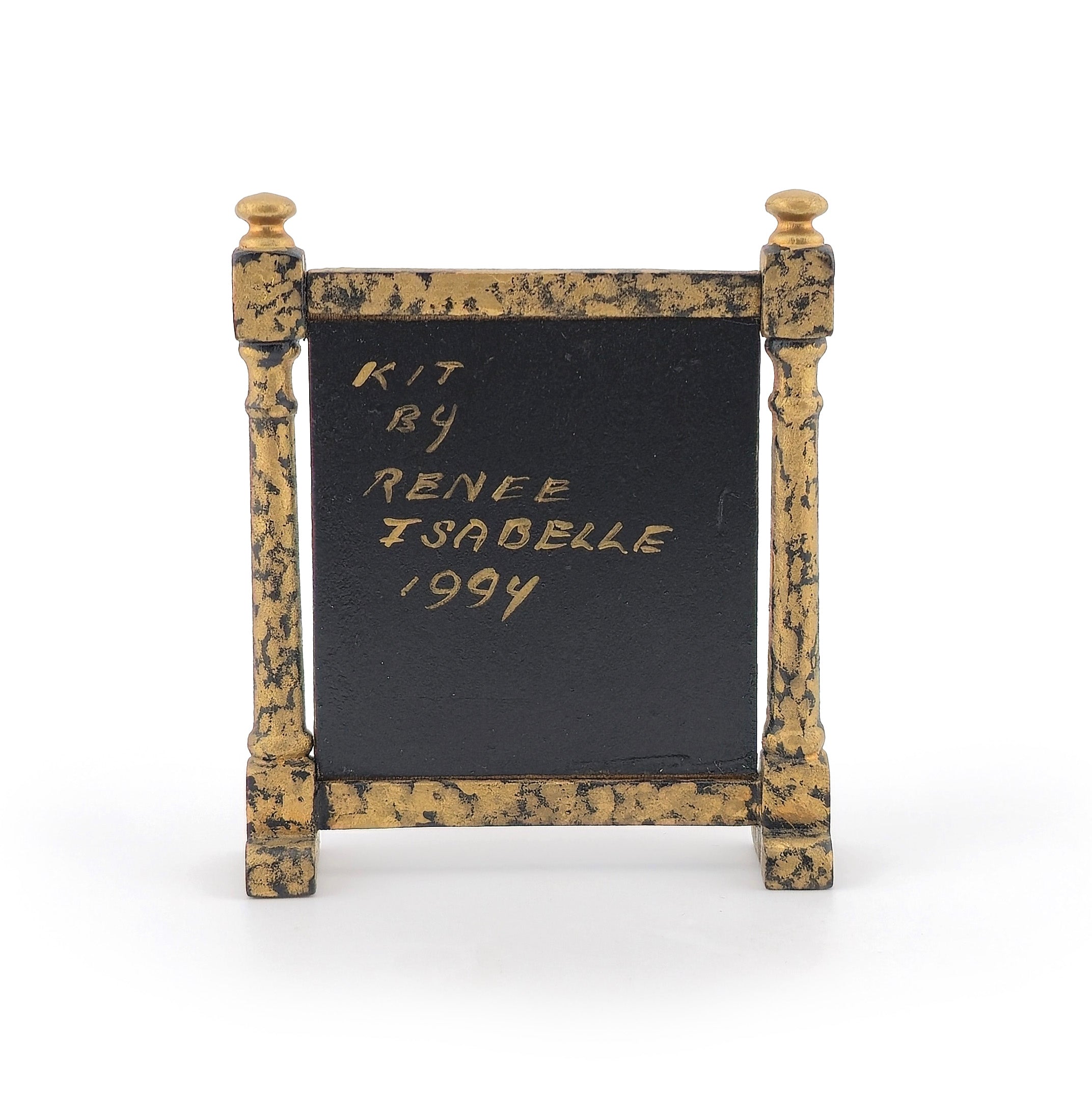 Renee Isabelle Miniature Fireplace Screen with Printed Dutch Still Life Panel