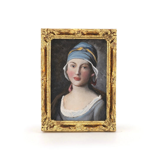 Maritza Moran Pietro Rotari Russian Girl Miniature Oil Painting 2015