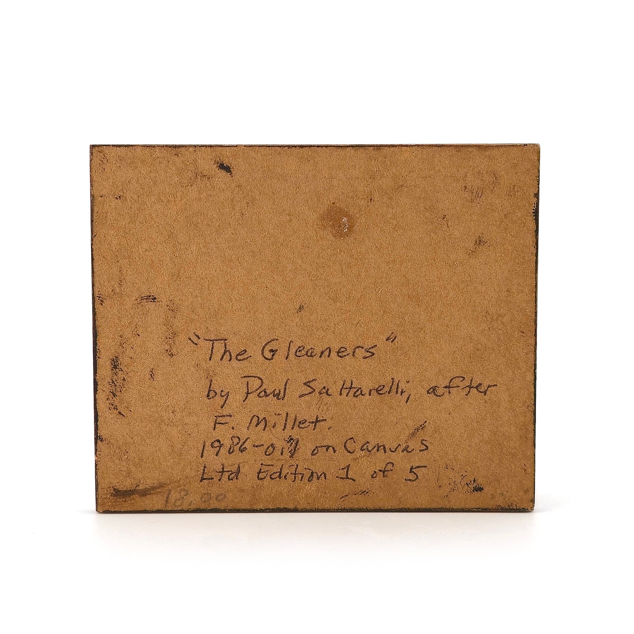 Paul Saltarelli 1986 The Gleaners IGMA Artisan Miniature Dollhouse Painting