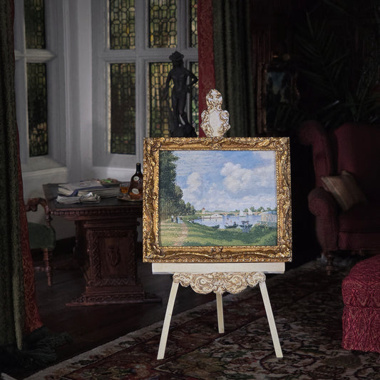 David Tinnon The Basin at Argenteuil After Monet Miniature Painting