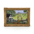 Load image into Gallery viewer, Karry Johnson "Cottage & Arbor" Original Folk Art Miniature Painting
