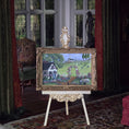 Load image into Gallery viewer, Karry Johnson "Cottage & Arbor" Original Folk Art Miniature Painting
