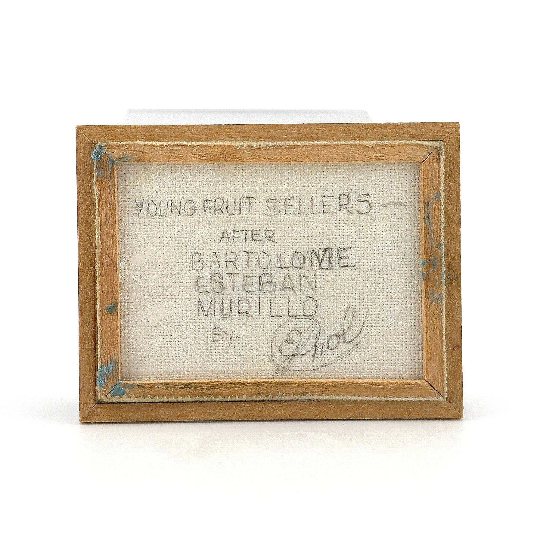 Artisan "Young Fruit Sellers" after Murillo Miniature Painting