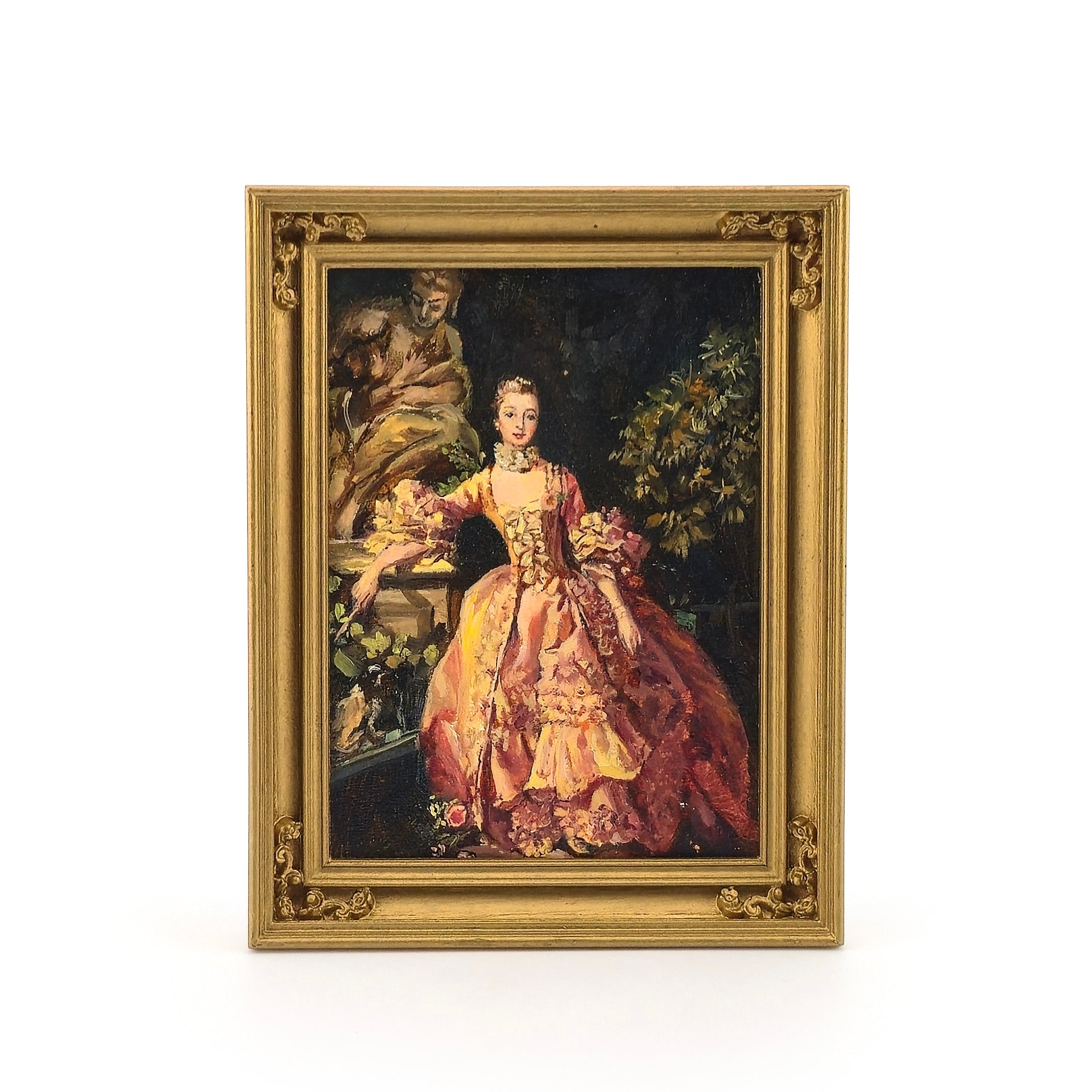 Ellen Tomy "Madame de Pompadour" Miniature Painting After Boucher