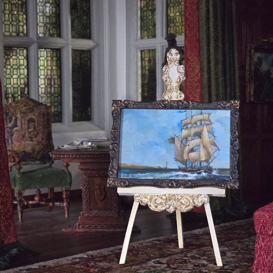 Andrew Nicholls Original Clipper Ship Miniature Oil Painting 2016