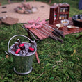 Load image into Gallery viewer, Bonnie Fake Handmade Miniature Camping Cookout Table Set 1:12 Scale
