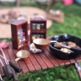 Load image into Gallery viewer, Bonnie Fake Handmade Miniature Camping Cookout Table Set 1:12 Scale
