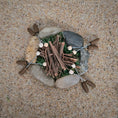 Load image into Gallery viewer, Bonnie Fake Handmade Miniature Campfire Fire Pit with Toasted Marshmallows 1:12 Scale
