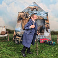 Load image into Gallery viewer, Rustic Woodsman Fellow with Firewood Basket, Artisan Clay Dollhouse Doll
