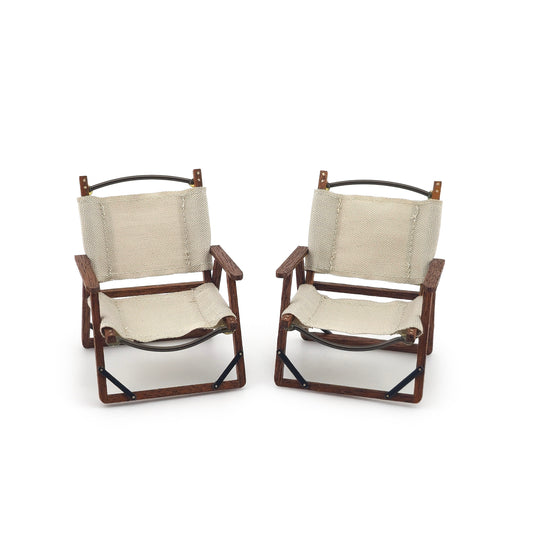 Bonnie Fake Outdoor Camping Chairs Pair #1 of 2 Dollhouse Miniatures