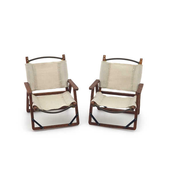Bonnie Fake Outdoor Camping Chairs Pair #1 of 2 Dollhouse Miniatures