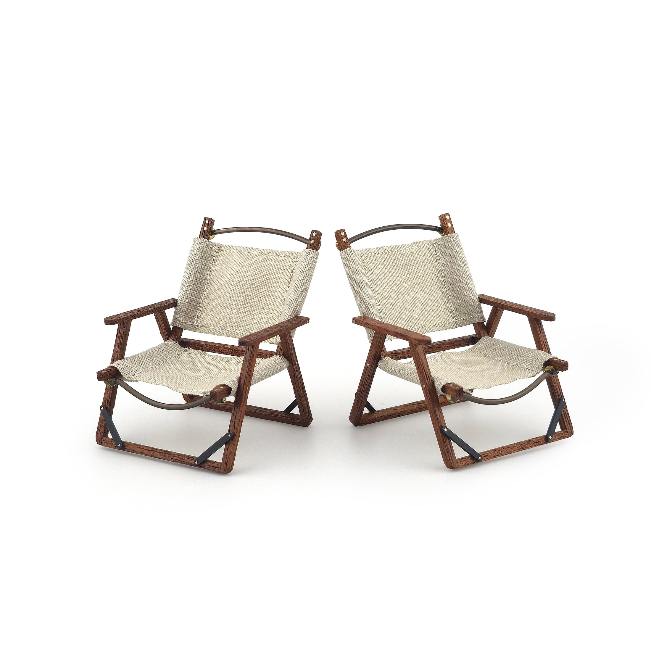 Bonnie Fake Outdoor Camping Chairs Pair #2 of 2 Dollhouse Miniatures
