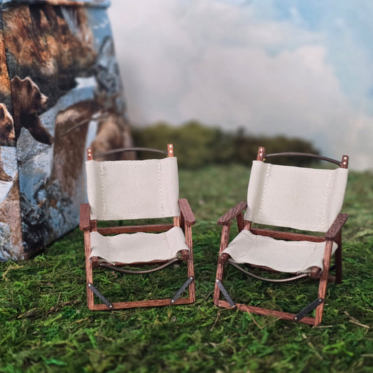Bonnie Fake Outdoor Camping Chairs Pair #2 of 2 Dollhouse Miniatures