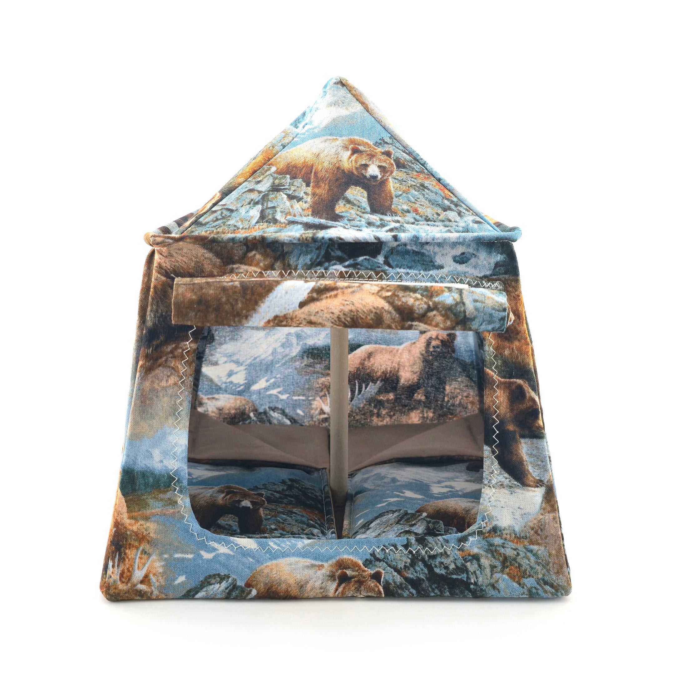 Bonnie Fake Bear Print Camping Tent with Pair of Sleeping Bags Miniature