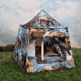 Load image into Gallery viewer, Bonnie Fake Bear Print Camping Tent with Pair of Sleeping Bags Miniature
