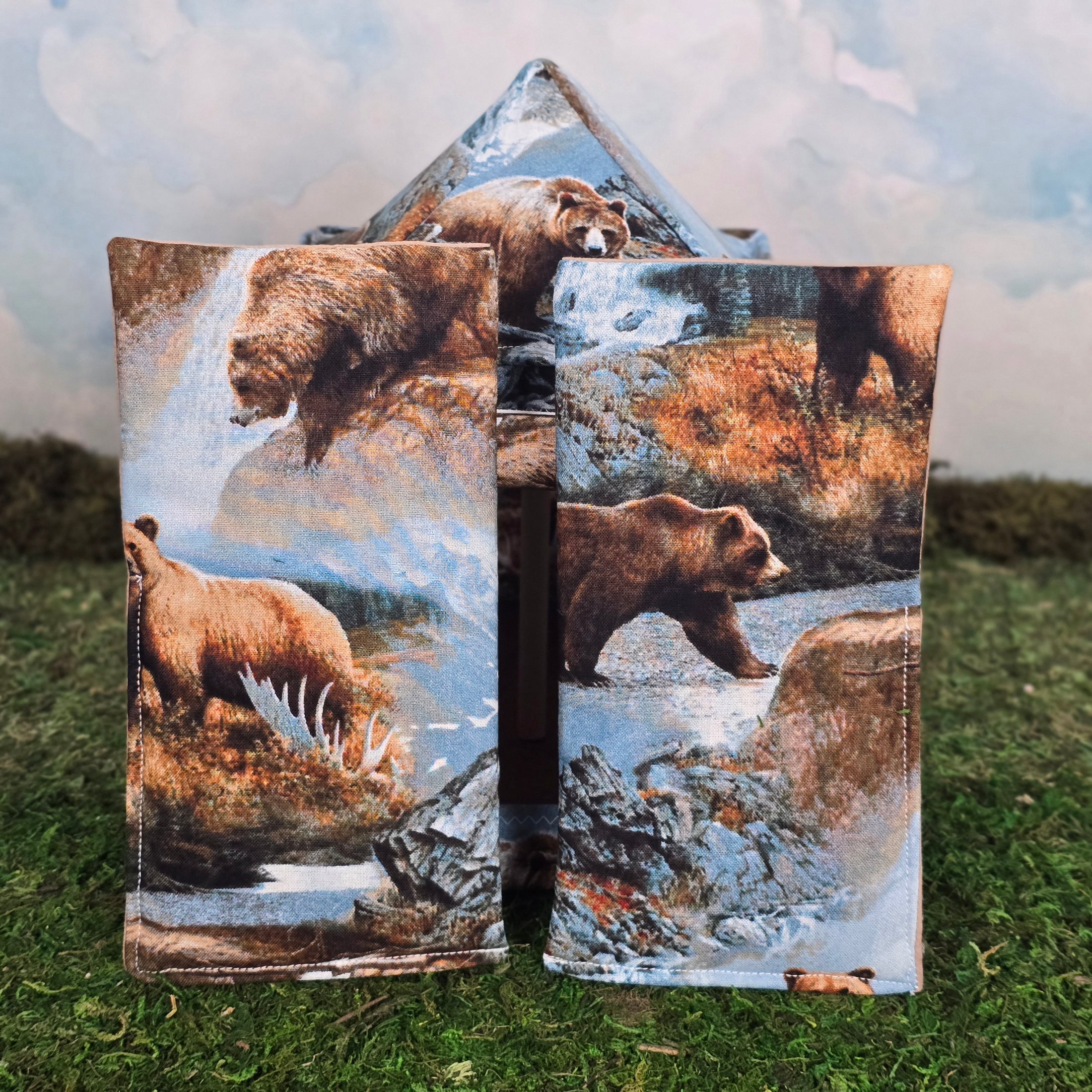 Bonnie Fake Bear Print Camping Tent with Pair of Sleeping Bags Miniature