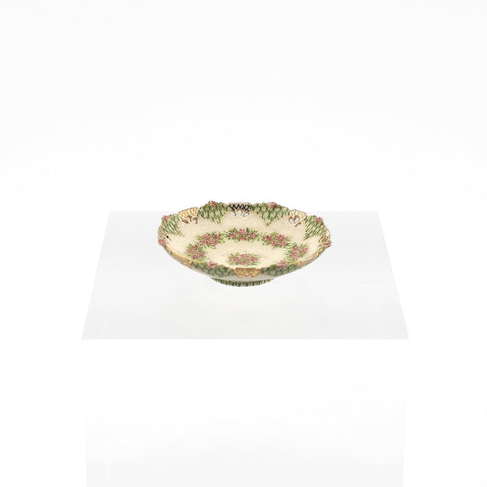 Teresa Welch RARE Large Pierced Footed Cabinet Plate (2007) IGMA Fellow