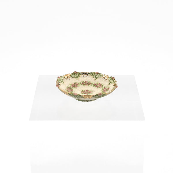 Teresa Welch RARE Large Pierced Footed Cabinet Plate (2007) IGMA Fellow