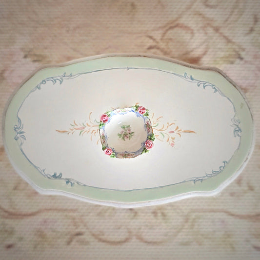 Teresa & Jean Welch Porcelain Rose Candy Bowl (1996) IGMA Fellows