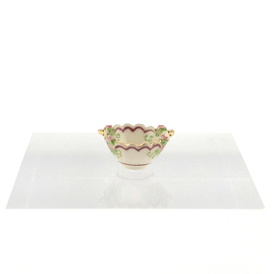 Jean Welch Double-Handled Rose Porcelain Bowl (1999) IGMA Fellow