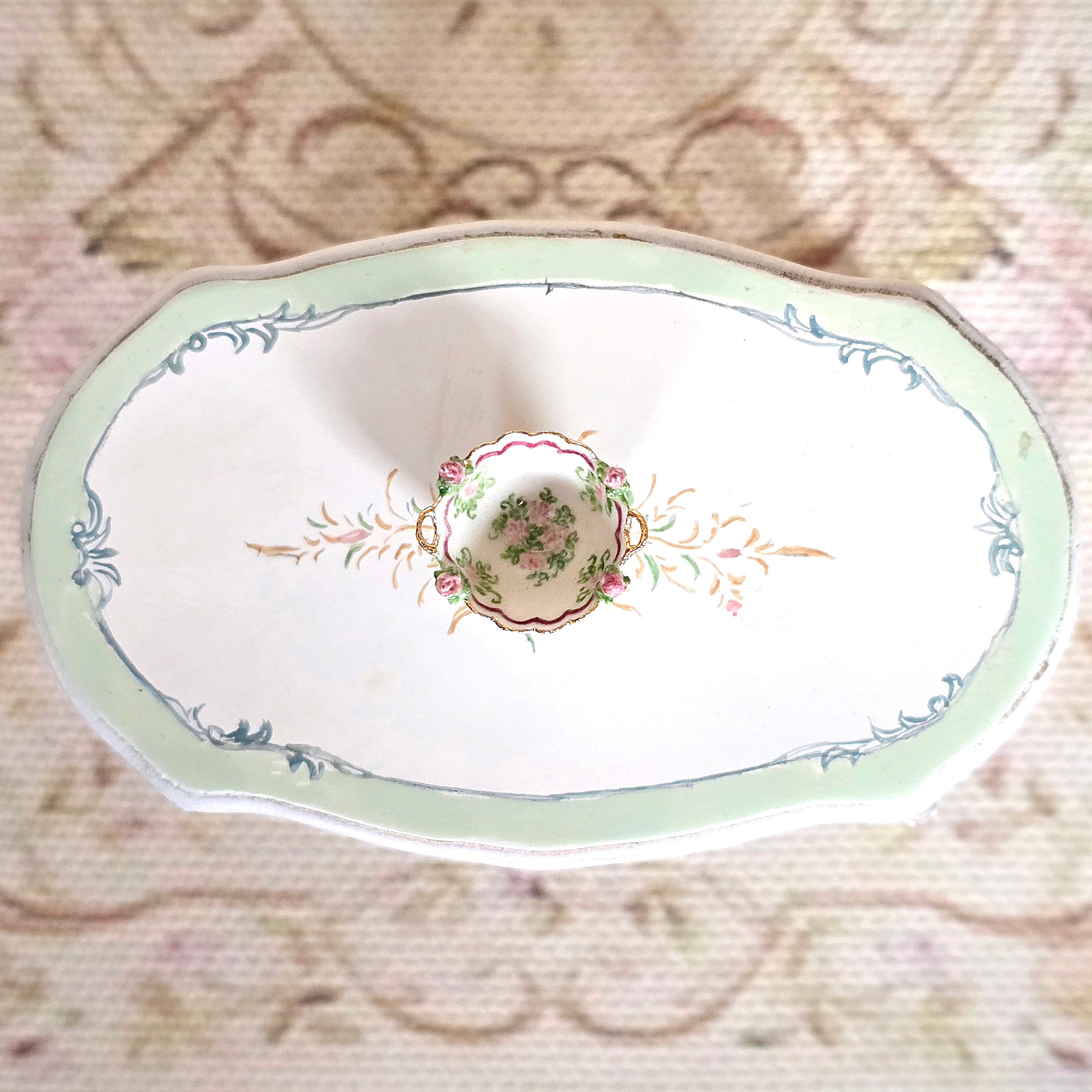 Jean Welch Double-Handled Rose Porcelain Bowl (1999) IGMA Fellow