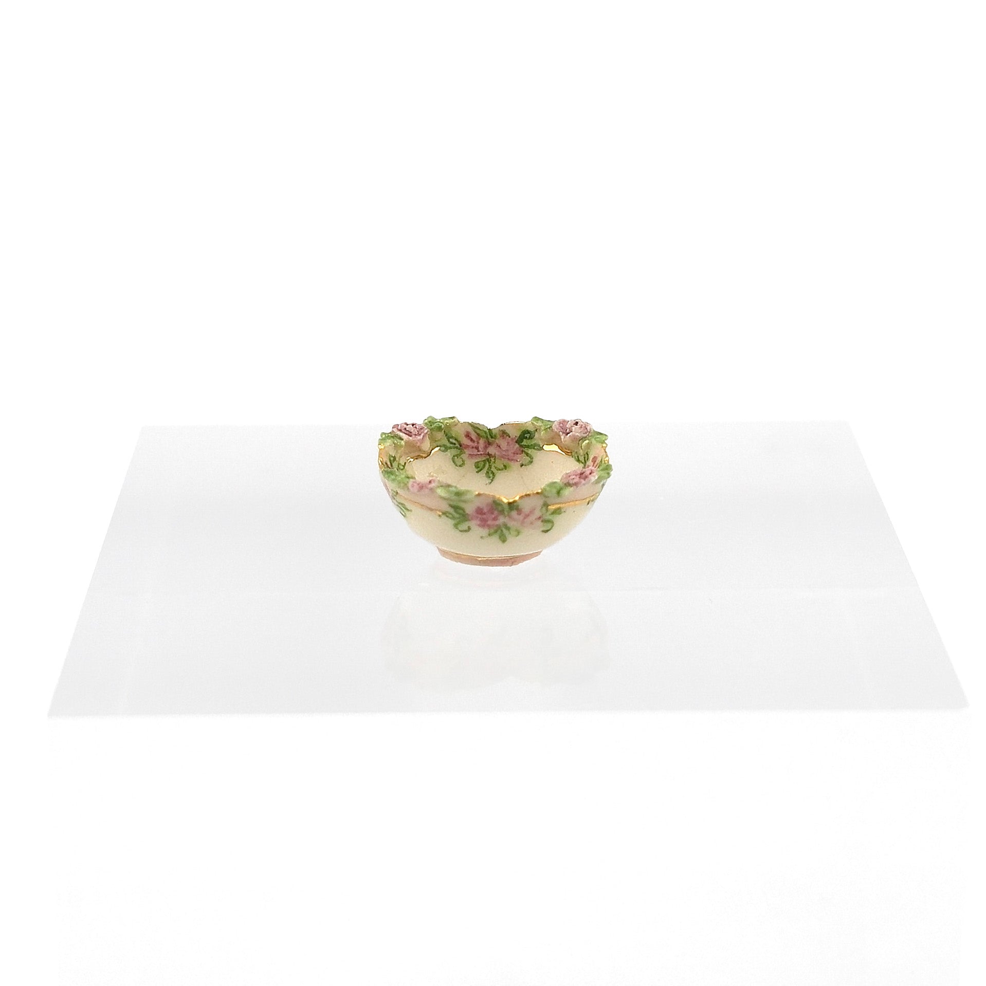 Teresa Welch Pink Rose Cabinet Bowl (1998) IGMA Fellow