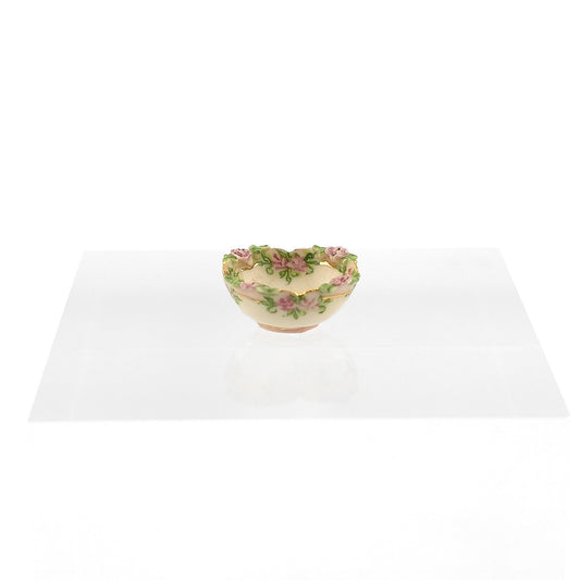 Teresa Welch Pink Rose Cabinet Bowl (1998) IGMA Fellow