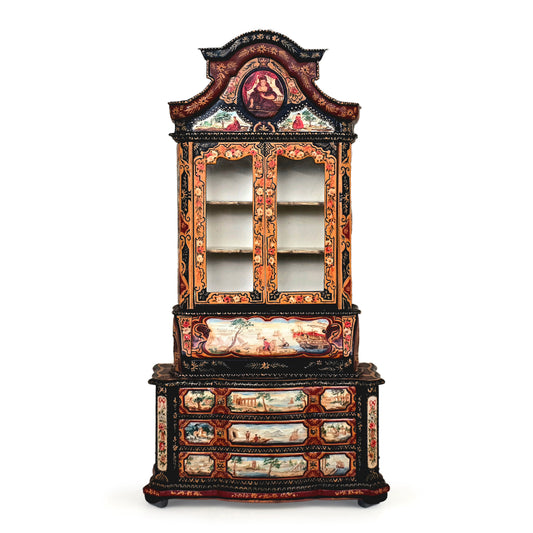 Carl & Renee Isabelle Museum-Quality Dutch Chinoiserie Bombay Bureau Cabinet