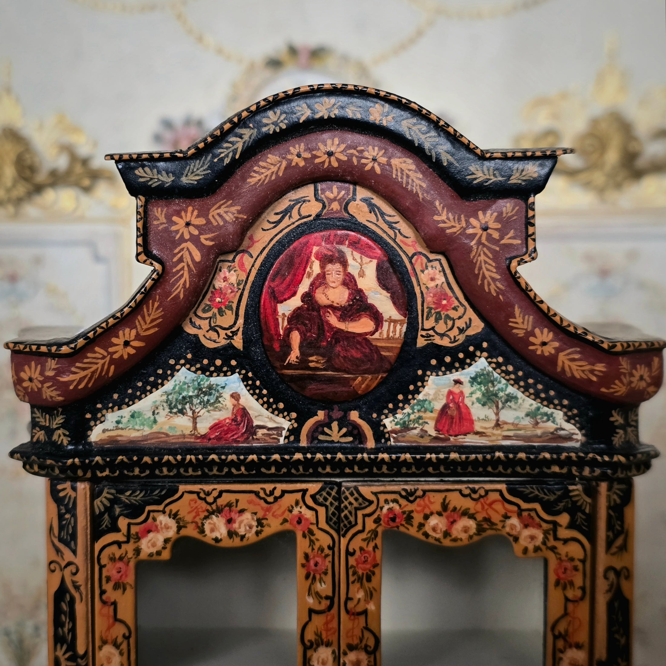 Carl & Renee Isabelle Museum-Quality Dutch Chinoiserie Bombay Bureau Cabinet
