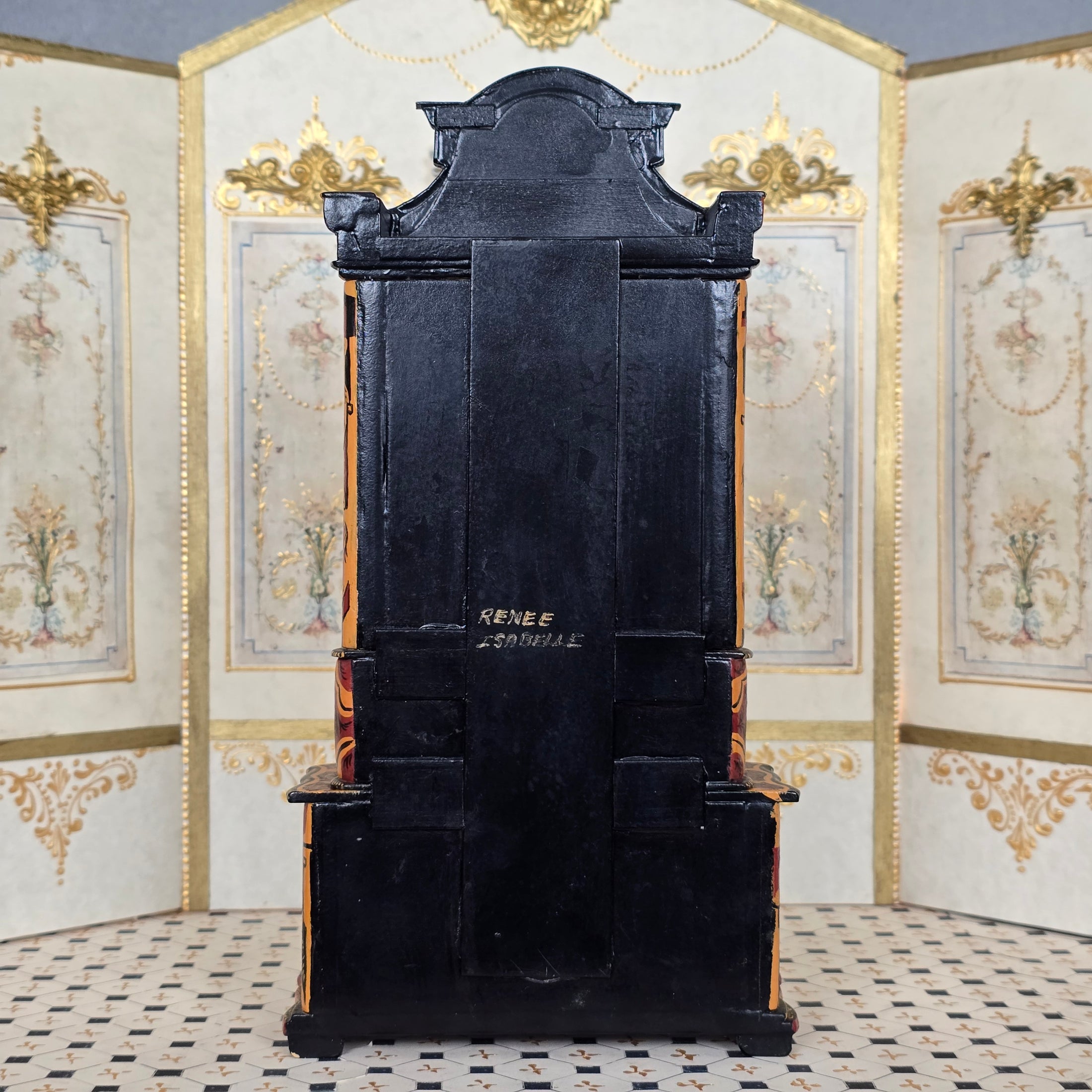 Carl & Renee Isabelle Museum-Quality Dutch Chinoiserie Bombay Bureau Cabinet