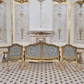 Load image into Gallery viewer, John Hodgson 1998 Louis XV Rococo Salon Suite, Gold Gilt & Blue Silk

