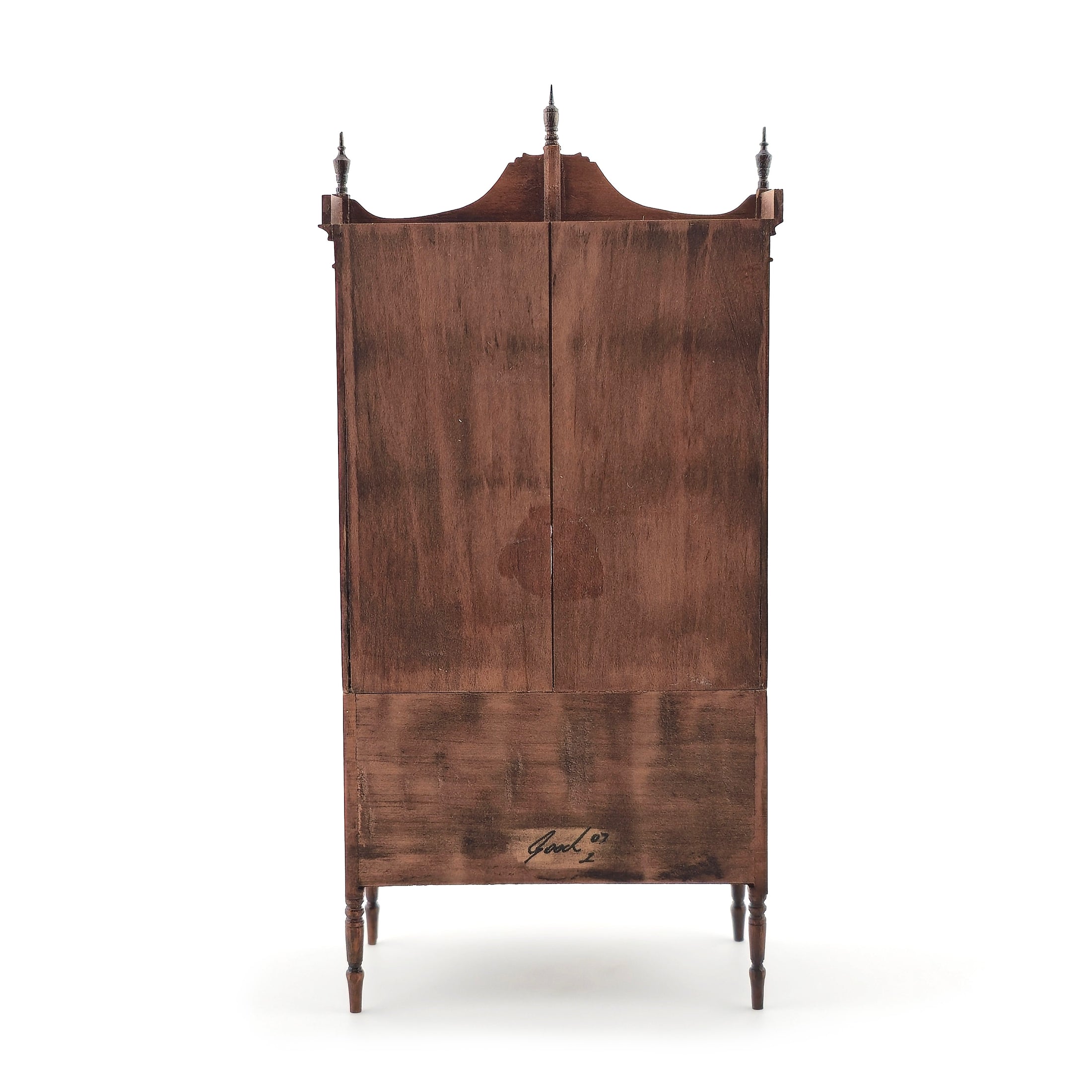 Mark Gooch Federal Secretary Desk & Bookcase, Walnut, 1:12 Scale